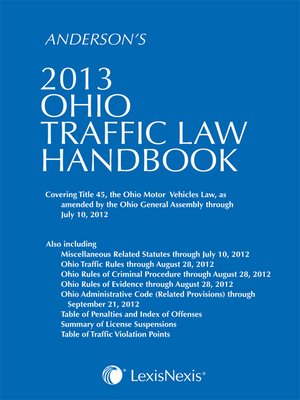 cover image of Ohio Traffic Law Handbook
